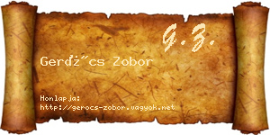 Gerócs Zobor névjegykártya